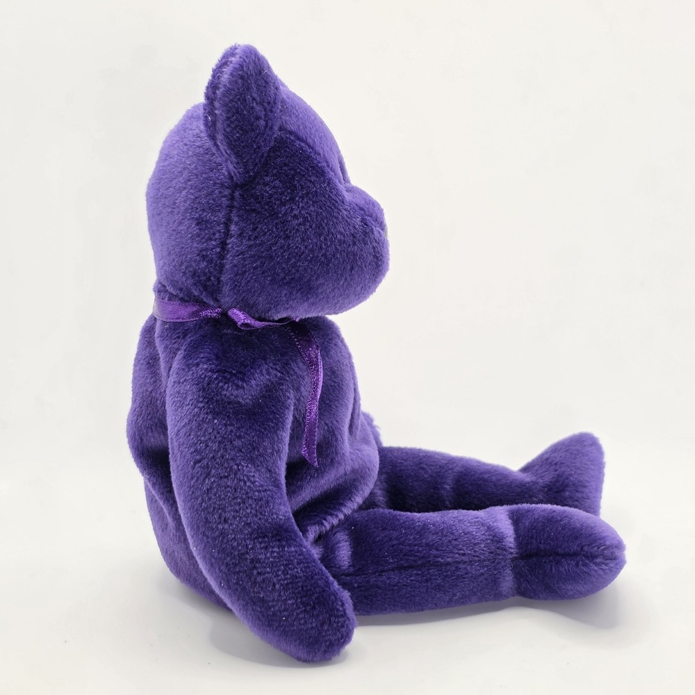 Ty Beanie Baby Princess Diana Bear 1997 Retired Purple Teddy Bear PE Pellets - Picture 6 of 15